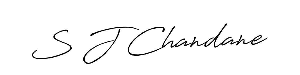 Create a beautiful signature design for name S J Chandane. With this signature (Antro_Vectra_Bolder) fonts, you can make a handwritten signature for free. S J Chandane signature style 7 images and pictures png