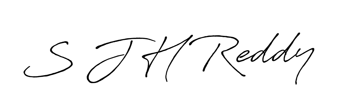 How to make S J H Reddy name signature. Use Antro_Vectra_Bolder style for creating short signs online. This is the latest handwritten sign. S J H Reddy signature style 7 images and pictures png