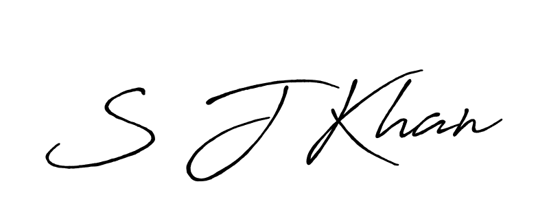 Design your own signature with our free online signature maker. With this signature software, you can create a handwritten (Antro_Vectra_Bolder) signature for name S J Khan. S J Khan signature style 7 images and pictures png