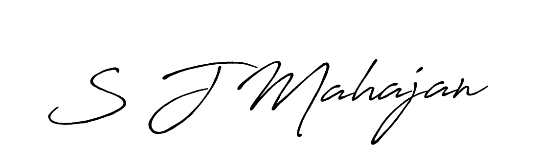 Use a signature maker to create a handwritten signature online. With this signature software, you can design (Antro_Vectra_Bolder) your own signature for name S J Mahajan. S J Mahajan signature style 7 images and pictures png