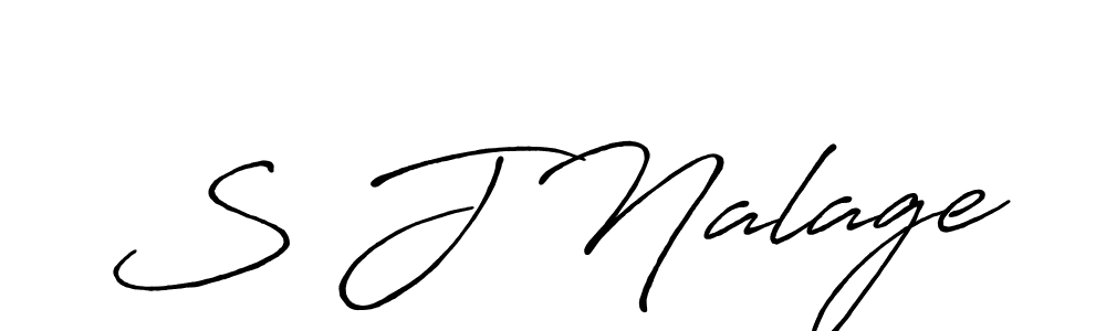 Create a beautiful signature design for name S J Nalage. With this signature (Antro_Vectra_Bolder) fonts, you can make a handwritten signature for free. S J Nalage signature style 7 images and pictures png