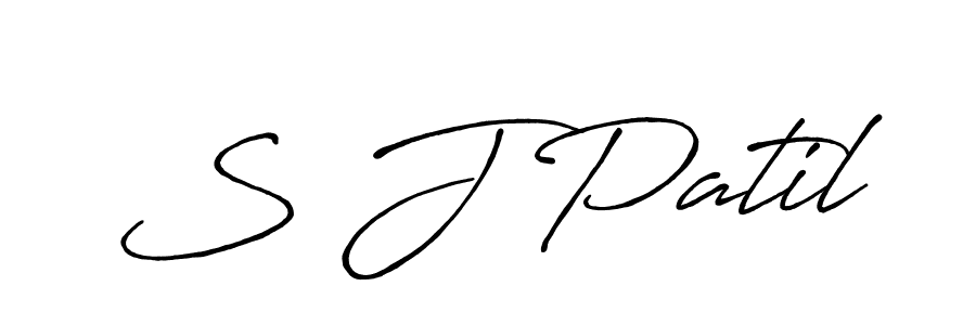 S J Patil stylish signature style. Best Handwritten Sign (Antro_Vectra_Bolder) for my name. Handwritten Signature Collection Ideas for my name S J Patil. S J Patil signature style 7 images and pictures png