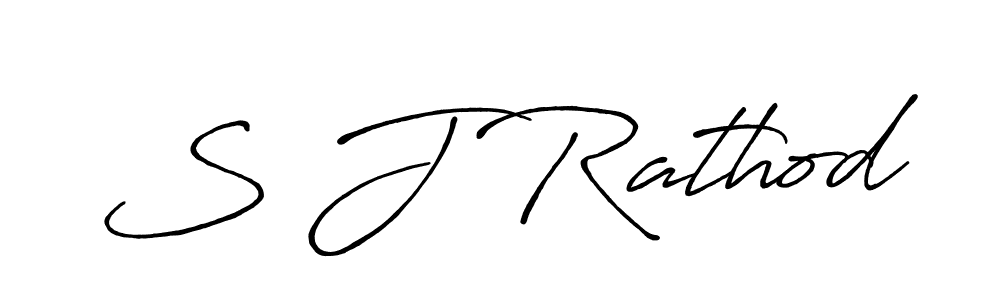 How to make S J Rathod signature? Antro_Vectra_Bolder is a professional autograph style. Create handwritten signature for S J Rathod name. S J Rathod signature style 7 images and pictures png