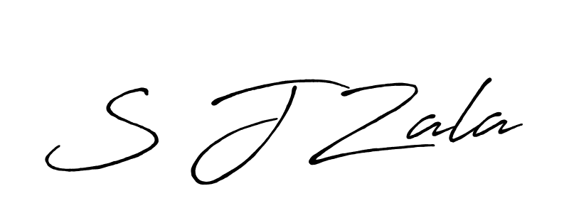 Also You can easily find your signature by using the search form. We will create S J Zala name handwritten signature images for you free of cost using Antro_Vectra_Bolder sign style. S J Zala signature style 7 images and pictures png