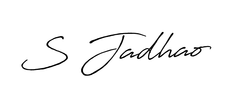 Make a beautiful signature design for name S Jadhao. With this signature (Antro_Vectra_Bolder) style, you can create a handwritten signature for free. S Jadhao signature style 7 images and pictures png