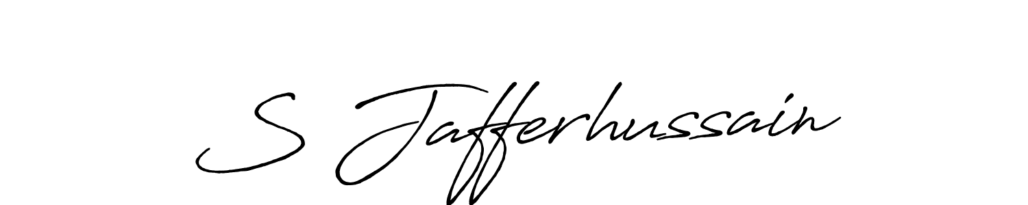 Create a beautiful signature design for name S Jafferhussain. With this signature (Antro_Vectra_Bolder) fonts, you can make a handwritten signature for free. S Jafferhussain signature style 7 images and pictures png