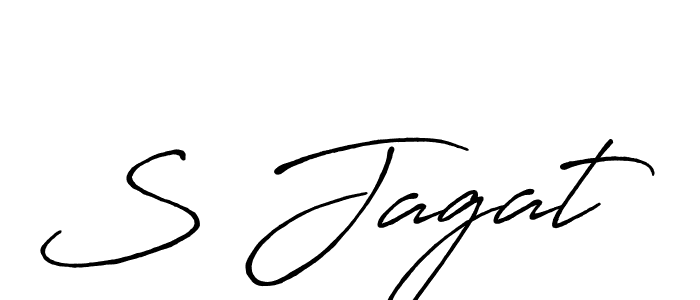 S Jagat stylish signature style. Best Handwritten Sign (Antro_Vectra_Bolder) for my name. Handwritten Signature Collection Ideas for my name S Jagat. S Jagat signature style 7 images and pictures png
