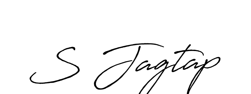 Make a beautiful signature design for name S Jagtap. With this signature (Antro_Vectra_Bolder) style, you can create a handwritten signature for free. S Jagtap signature style 7 images and pictures png