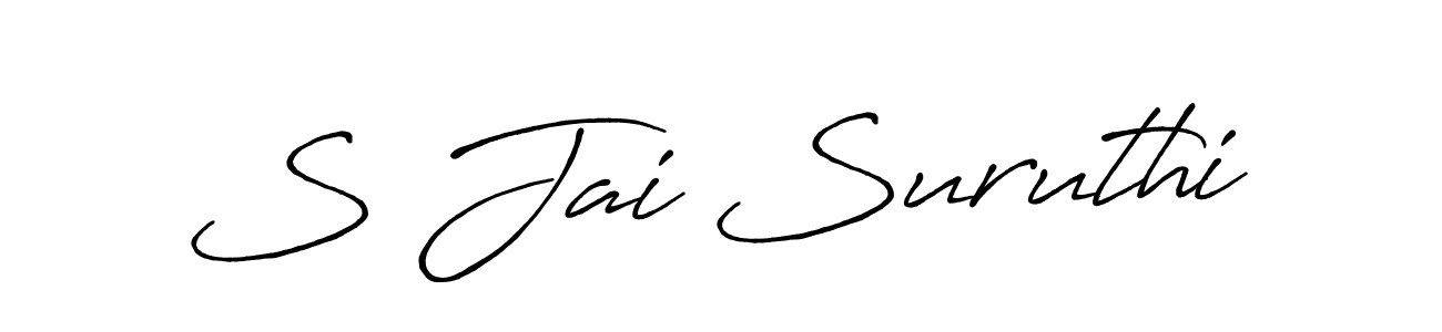 if you are searching for the best signature style for your name S Jai Suruthi. so please give up your signature search. here we have designed multiple signature styles  using Antro_Vectra_Bolder. S Jai Suruthi signature style 7 images and pictures png