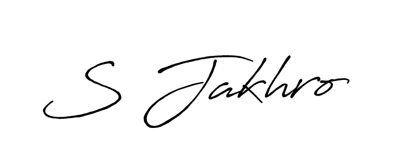 How to make S Jakhro signature? Antro_Vectra_Bolder is a professional autograph style. Create handwritten signature for S Jakhro name. S Jakhro signature style 7 images and pictures png