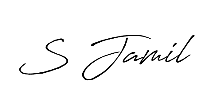 Create a beautiful signature design for name S Jamil. With this signature (Antro_Vectra_Bolder) fonts, you can make a handwritten signature for free. S Jamil signature style 7 images and pictures png