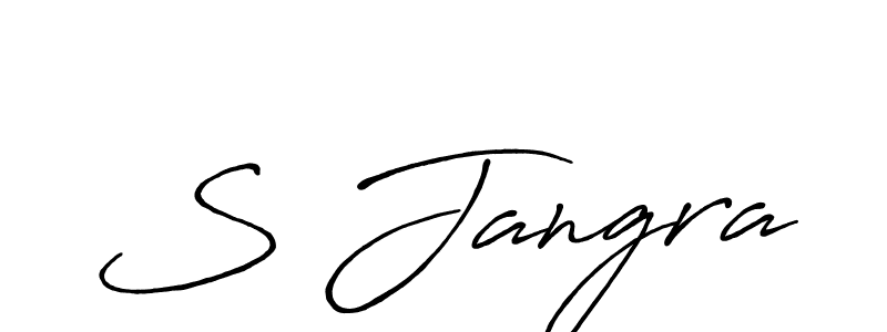 S Jangra stylish signature style. Best Handwritten Sign (Antro_Vectra_Bolder) for my name. Handwritten Signature Collection Ideas for my name S Jangra. S Jangra signature style 7 images and pictures png