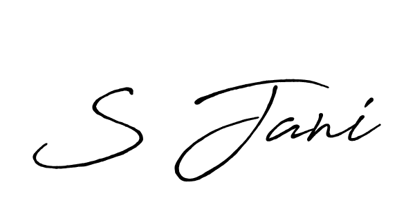 Make a beautiful signature design for name S Jani. With this signature (Antro_Vectra_Bolder) style, you can create a handwritten signature for free. S Jani signature style 7 images and pictures png