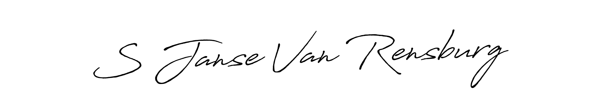 Make a beautiful signature design for name S Janse Van Rensburg. With this signature (Antro_Vectra_Bolder) style, you can create a handwritten signature for free. S Janse Van Rensburg signature style 7 images and pictures png