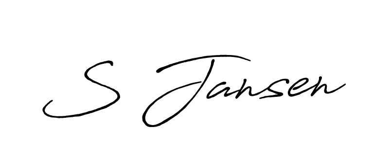 Create a beautiful signature design for name S Jansen. With this signature (Antro_Vectra_Bolder) fonts, you can make a handwritten signature for free. S Jansen signature style 7 images and pictures png