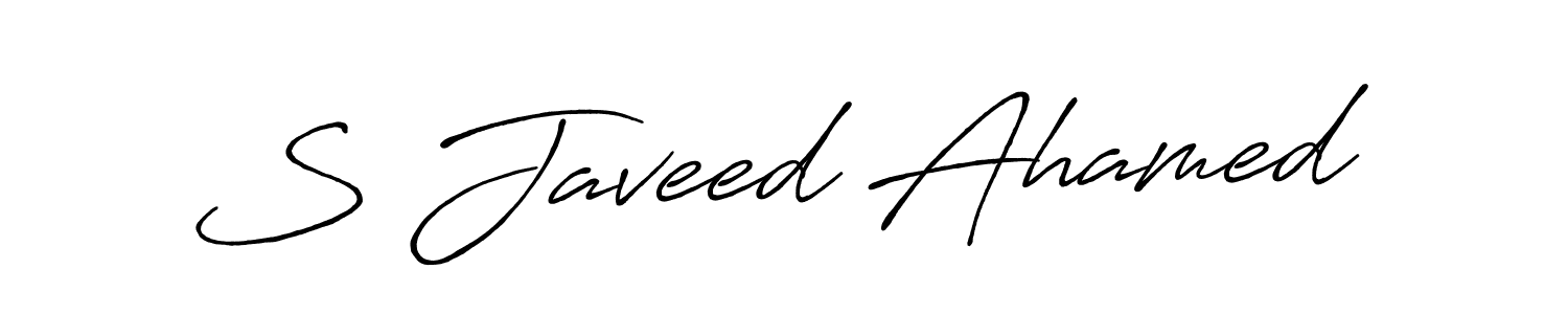 Use a signature maker to create a handwritten signature online. With this signature software, you can design (Antro_Vectra_Bolder) your own signature for name S Javeed Ahamed. S Javeed Ahamed signature style 7 images and pictures png