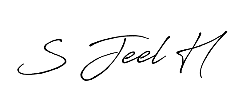 How to make S Jeel H name signature. Use Antro_Vectra_Bolder style for creating short signs online. This is the latest handwritten sign. S Jeel H signature style 7 images and pictures png