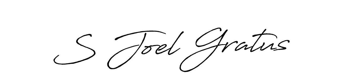 S Joel Gratus stylish signature style. Best Handwritten Sign (Antro_Vectra_Bolder) for my name. Handwritten Signature Collection Ideas for my name S Joel Gratus. S Joel Gratus signature style 7 images and pictures png