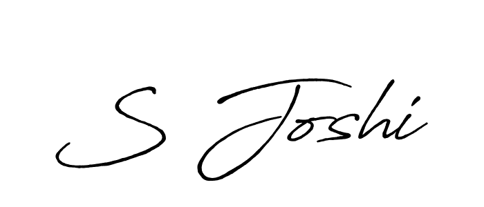 Make a beautiful signature design for name S Joshi. With this signature (Antro_Vectra_Bolder) style, you can create a handwritten signature for free. S Joshi signature style 7 images and pictures png