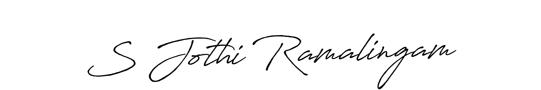 Create a beautiful signature design for name S Jothi Ramalingam. With this signature (Antro_Vectra_Bolder) fonts, you can make a handwritten signature for free. S Jothi Ramalingam signature style 7 images and pictures png