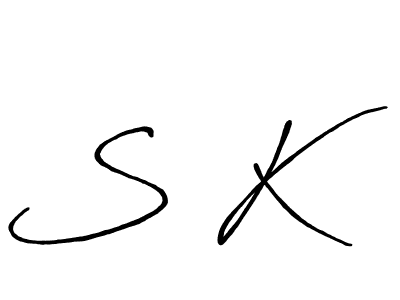 Also You can easily find your signature by using the search form. We will create S K  name handwritten signature images for you free of cost using Antro_Vectra_Bolder sign style. S K  signature style 7 images and pictures png