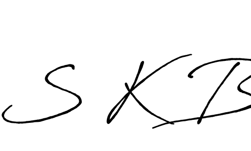 Make a beautiful signature design for name S K B. With this signature (Antro_Vectra_Bolder) style, you can create a handwritten signature for free. S K B signature style 7 images and pictures png