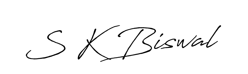 Make a beautiful signature design for name S K Biswal. With this signature (Antro_Vectra_Bolder) style, you can create a handwritten signature for free. S K Biswal signature style 7 images and pictures png