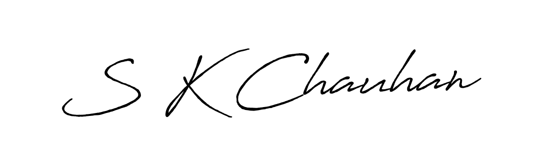 Design your own signature with our free online signature maker. With this signature software, you can create a handwritten (Antro_Vectra_Bolder) signature for name S K Chauhan. S K Chauhan signature style 7 images and pictures png