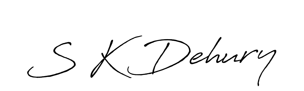 S K Dehury stylish signature style. Best Handwritten Sign (Antro_Vectra_Bolder) for my name. Handwritten Signature Collection Ideas for my name S K Dehury. S K Dehury signature style 7 images and pictures png
