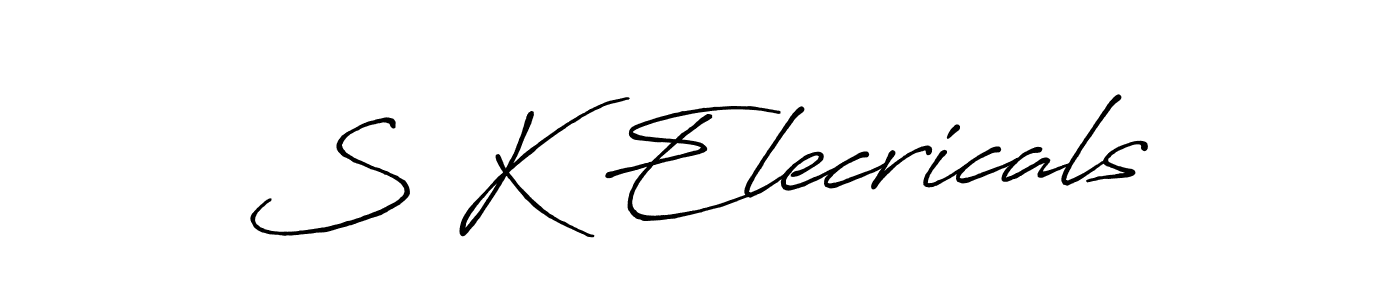Also we have S K Elecricals name is the best signature style. Create professional handwritten signature collection using Antro_Vectra_Bolder autograph style. S K Elecricals signature style 7 images and pictures png