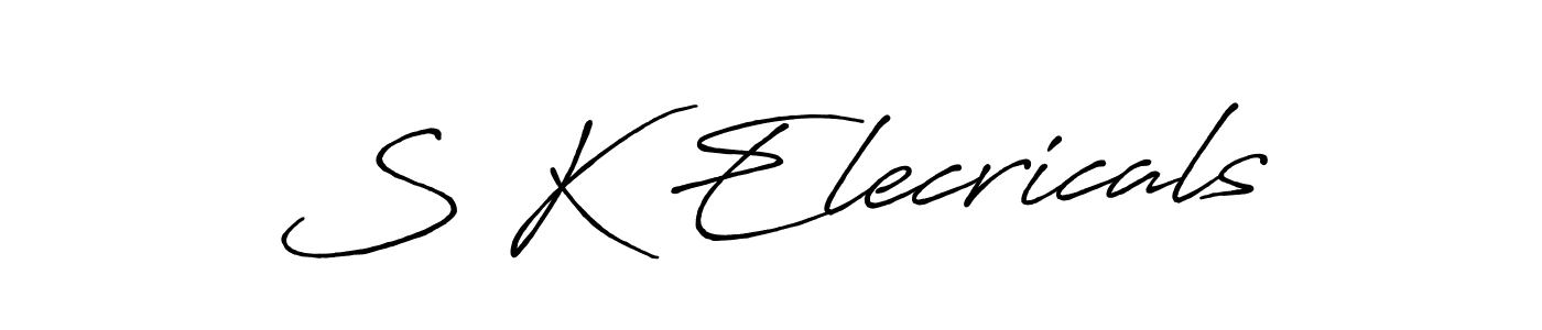 Design your own signature with our free online signature maker. With this signature software, you can create a handwritten (Antro_Vectra_Bolder) signature for name S K Elecricals. S K Elecricals signature style 7 images and pictures png