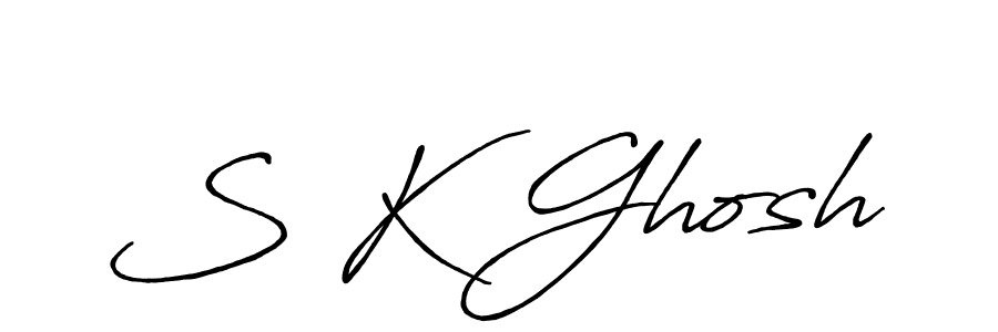 How to make S K Ghosh name signature. Use Antro_Vectra_Bolder style for creating short signs online. This is the latest handwritten sign. S K Ghosh signature style 7 images and pictures png