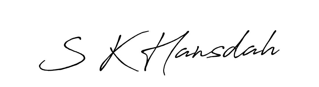 Design your own signature with our free online signature maker. With this signature software, you can create a handwritten (Antro_Vectra_Bolder) signature for name S K Hansdah. S K Hansdah signature style 7 images and pictures png