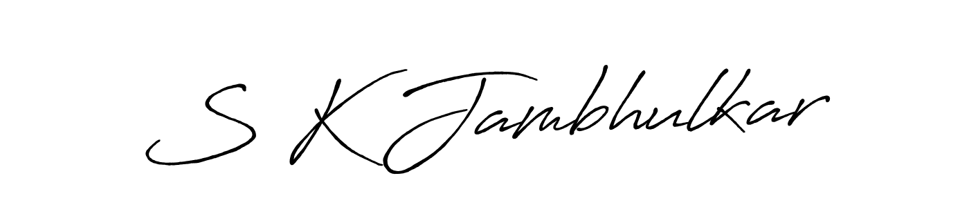 This is the best signature style for the S K Jambhulkar name. Also you like these signature font (Antro_Vectra_Bolder). Mix name signature. S K Jambhulkar signature style 7 images and pictures png