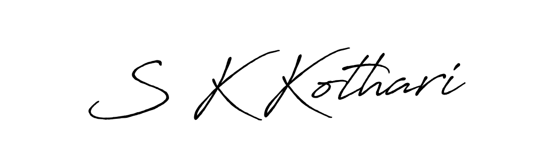 Design your own signature with our free online signature maker. With this signature software, you can create a handwritten (Antro_Vectra_Bolder) signature for name S K Kothari. S K Kothari signature style 7 images and pictures png