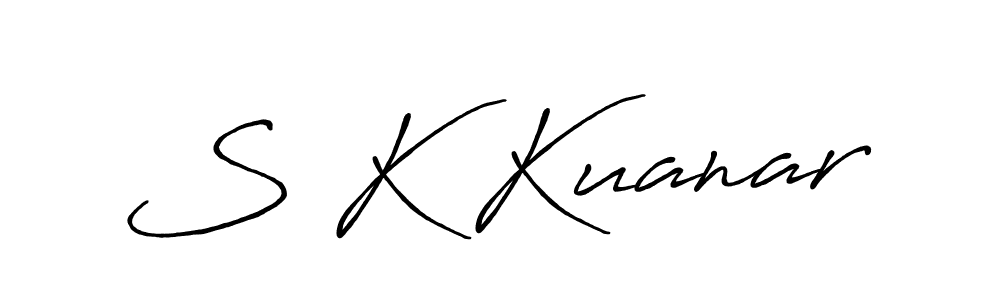 Create a beautiful signature design for name S K Kuanar. With this signature (Antro_Vectra_Bolder) fonts, you can make a handwritten signature for free. S K Kuanar signature style 7 images and pictures png