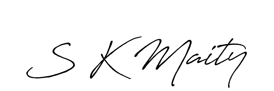 How to make S K Maity signature? Antro_Vectra_Bolder is a professional autograph style. Create handwritten signature for S K Maity name. S K Maity signature style 7 images and pictures png