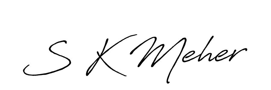 It looks lik you need a new signature style for name S K Meher. Design unique handwritten (Antro_Vectra_Bolder) signature with our free signature maker in just a few clicks. S K Meher signature style 7 images and pictures png