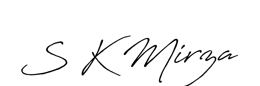 S K Mirza stylish signature style. Best Handwritten Sign (Antro_Vectra_Bolder) for my name. Handwritten Signature Collection Ideas for my name S K Mirza. S K Mirza signature style 7 images and pictures png