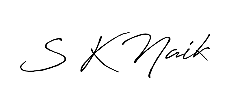 Create a beautiful signature design for name S K Naik. With this signature (Antro_Vectra_Bolder) fonts, you can make a handwritten signature for free. S K Naik signature style 7 images and pictures png