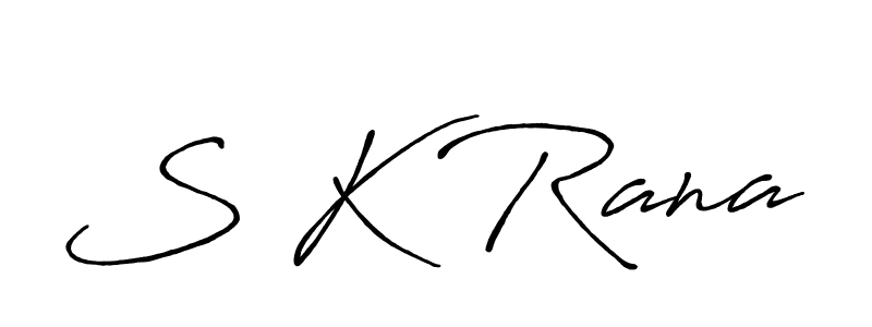 The best way (Antro_Vectra_Bolder) to make a short signature is to pick only two or three words in your name. The name S K Rana include a total of six letters. For converting this name. S K Rana signature style 7 images and pictures png