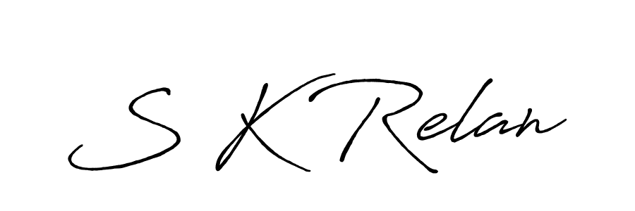 It looks lik you need a new signature style for name S K Relan. Design unique handwritten (Antro_Vectra_Bolder) signature with our free signature maker in just a few clicks. S K Relan signature style 7 images and pictures png