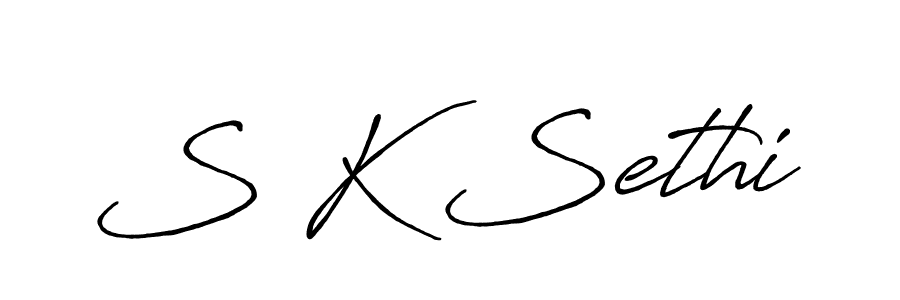 How to make S K Sethi name signature. Use Antro_Vectra_Bolder style for creating short signs online. This is the latest handwritten sign. S K Sethi signature style 7 images and pictures png