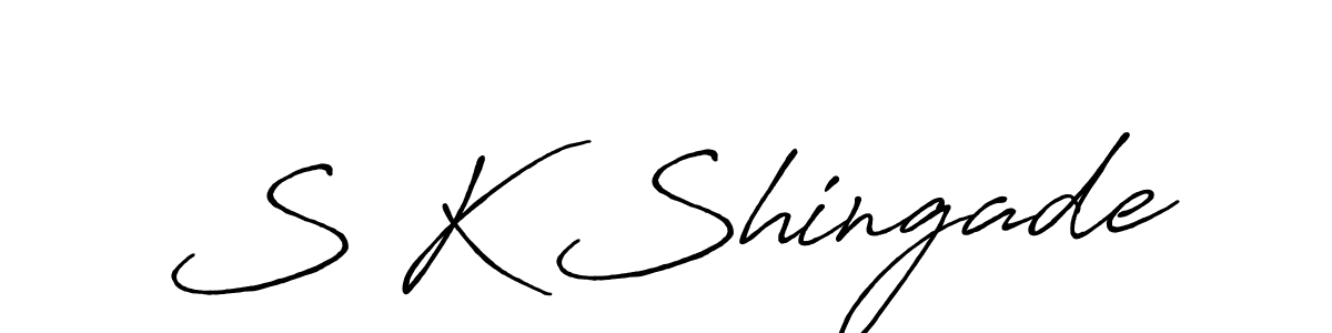 Also we have S K Shingade name is the best signature style. Create professional handwritten signature collection using Antro_Vectra_Bolder autograph style. S K Shingade signature style 7 images and pictures png
