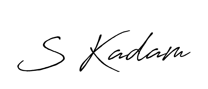 Design your own signature with our free online signature maker. With this signature software, you can create a handwritten (Antro_Vectra_Bolder) signature for name S Kadam. S Kadam signature style 7 images and pictures png