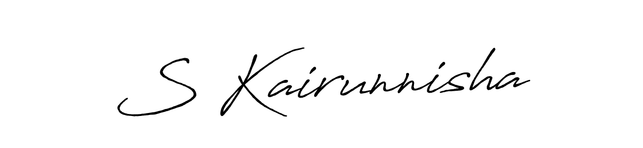 Similarly Antro_Vectra_Bolder is the best handwritten signature design. Signature creator online .You can use it as an online autograph creator for name S Kairunnisha. S Kairunnisha signature style 7 images and pictures png