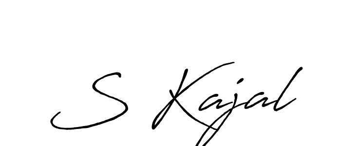 Use a signature maker to create a handwritten signature online. With this signature software, you can design (Antro_Vectra_Bolder) your own signature for name S Kajal. S Kajal signature style 7 images and pictures png