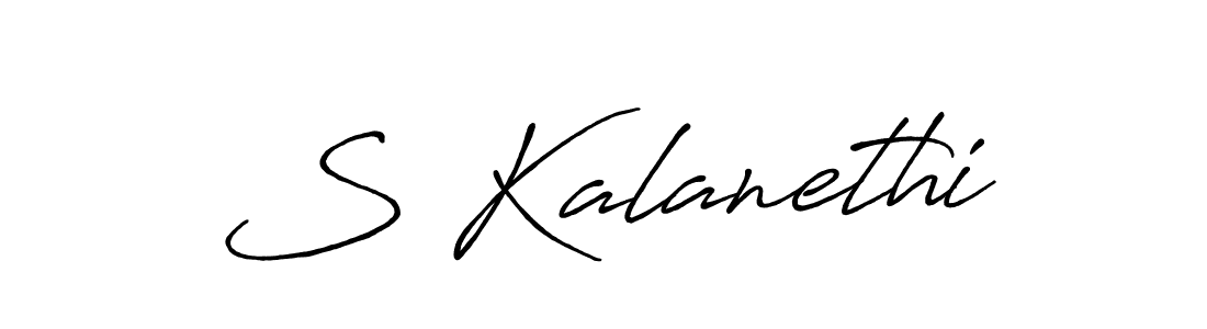 Design your own signature with our free online signature maker. With this signature software, you can create a handwritten (Antro_Vectra_Bolder) signature for name S Kalanethi. S Kalanethi signature style 7 images and pictures png