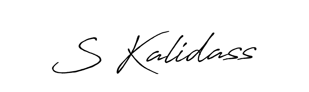 if you are searching for the best signature style for your name S Kalidass. so please give up your signature search. here we have designed multiple signature styles  using Antro_Vectra_Bolder. S Kalidass signature style 7 images and pictures png