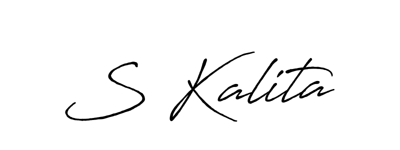 Make a beautiful signature design for name S Kalita. With this signature (Antro_Vectra_Bolder) style, you can create a handwritten signature for free. S Kalita signature style 7 images and pictures png